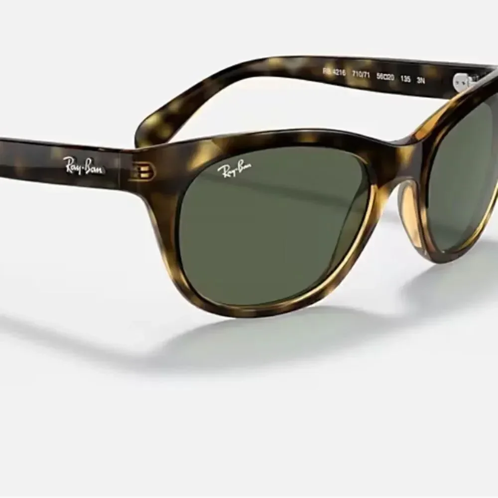 Ray-Ban RB4216 Women's Sunglasses 601/11 Polished Havana LENSES Green NWT $229